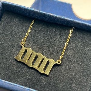 NEW 000 Angel Numbers Gold Chain Necklace